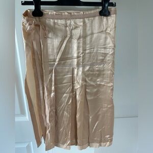 Calvin Klein Collection pale peach wrap waist skirt